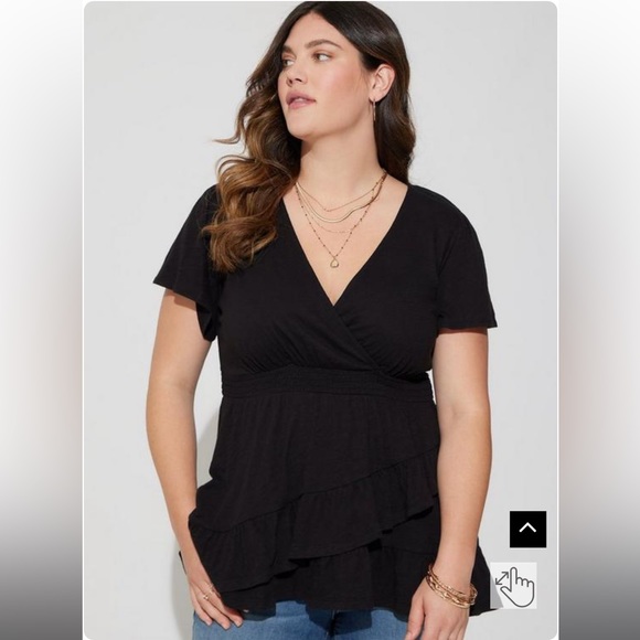 Torrid Cotton Wrap Top NWT - Picture 7 of 16
